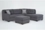 Callahan Charcoal 105" 2 Piece Sectional with Right Arm Facing Chaise & Ottoman - Signature
