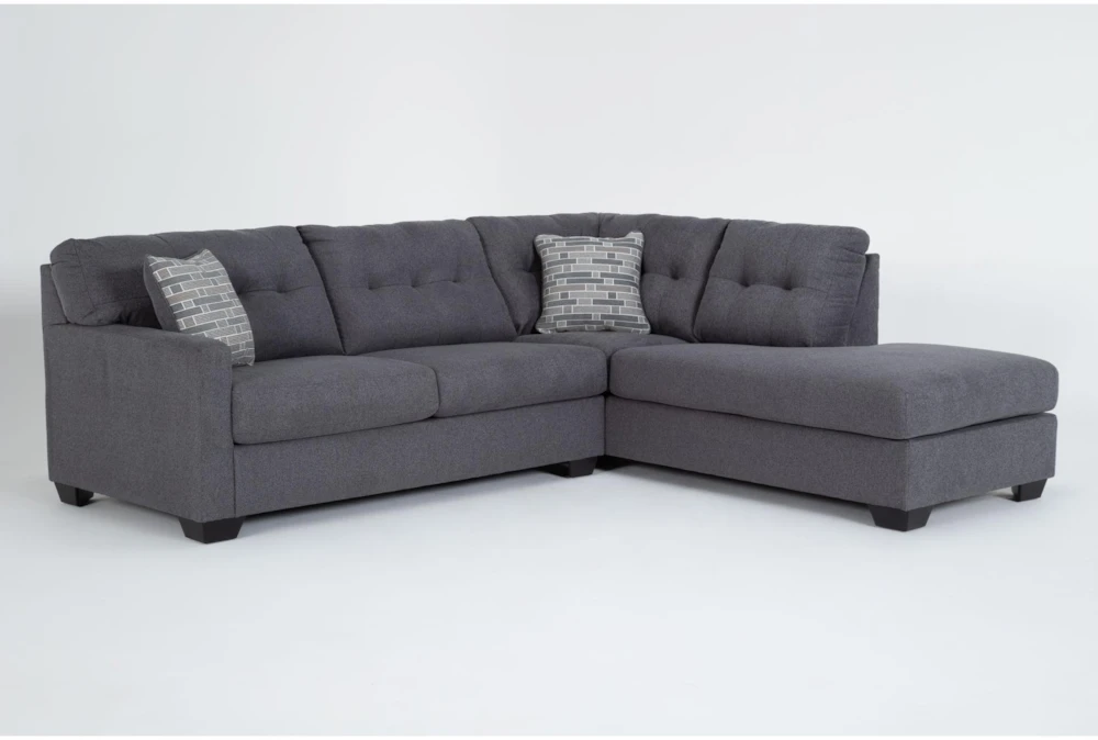 Callahan Charcoal 105" 2 Piece Sectional with Right Arm Facing Chaise