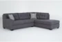 Callahan Charcoal 105" 2 Piece Sectional with Right Arm Facing Chaise - Signature