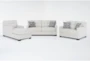 Callahan Linen 3 Piece Sofa, Loveseat & Chaise Set - Signature