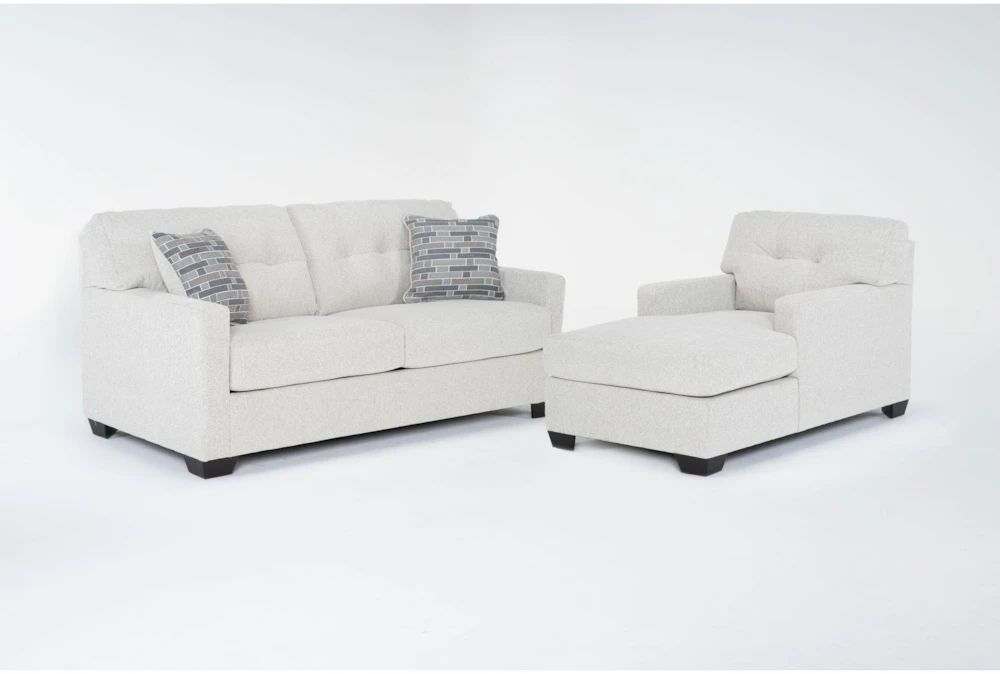 Callahan Linen 2 Piece Sofa & Chaise Set