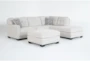 Callahan Linen 105" 2 Piece Sectional with Right Arm Facing Chaise & Ottoman - Signature