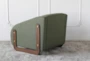 Olive Greeen Sherpa Accent Chair - Back
