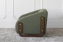 Olive Greeen Sherpa Accent Chair - Side