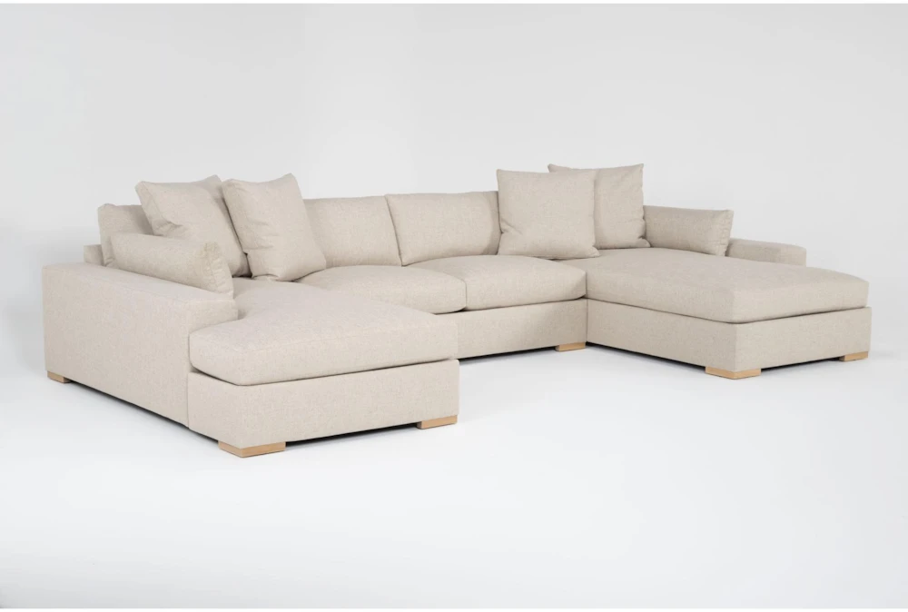 Shore 161" 3 Piece Sectional With Double Chaise By Nate Berkus + Jeremiah Brent