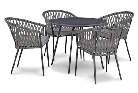 Palm 37" Outdoor Round Dining Set For 4