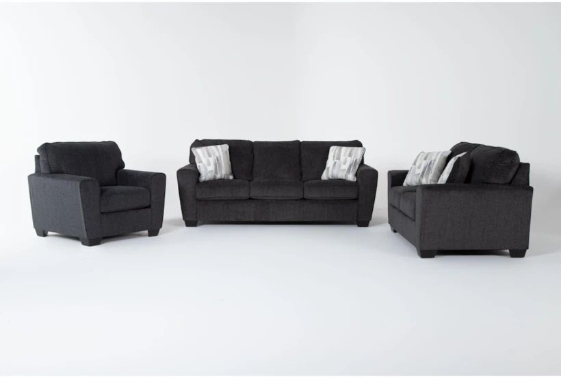 Mcdade Slate 3 Piece Sofa, Loveseat & Chair Set - 360