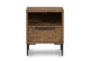 Wendy 23" 1-Drawer Brown Nightstand - Front