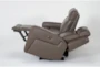 Carson Leather 87" Zero Gravity Reclining Sofa With Power Headrest & USB - Side