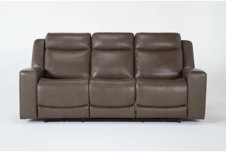Carson Leather 87" Zero Gravity Reclining Sofa With Power Headrest & USB