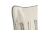 14X26 Ivory + Taupe Stitch Fringe Lumbar Throw Pillow - Detail