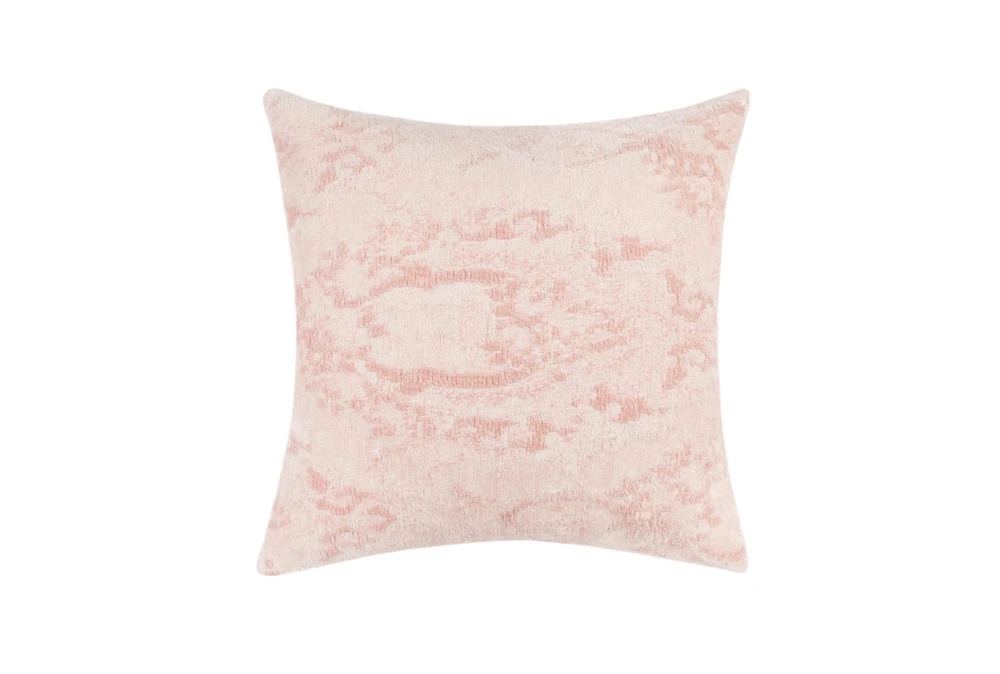 22X22 Crystal Pink Textured Chenille Throw Pillow