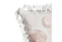14X20 Peach + Crystal Pink Watercolor Linen Blend Lumbar Throw Pillow With Tassel Fringe - Detail