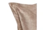 22X22 Taupe Flange Velvet Throw Pillow - Detail