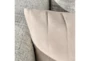 14X26 Nude Genuine Leather And Suede Pieced Channeled Lumbar Throw Pillow - Detail