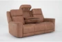 Zachary 88" Zero Gravity Reclining Sofa with Power Headrest, Dropdown Tray, & USB - Side