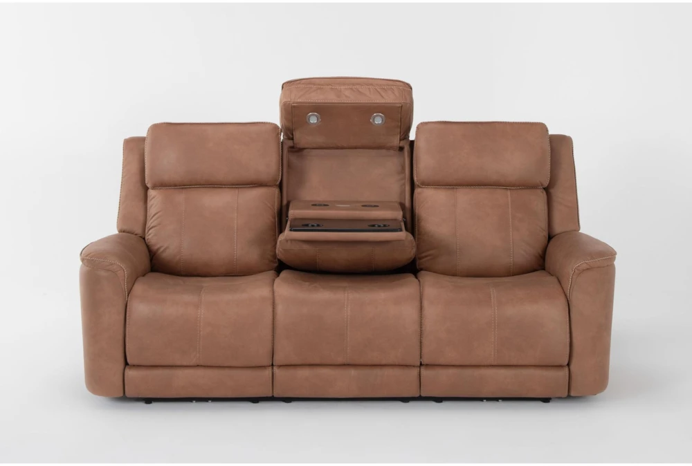 Zachary 88" Zero Gravity Reclining Sofa with Power Headrest, Dropdown Tray, & USB