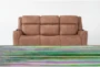 Zachary 88" Zero Gravity Reclining Sofa with Power Headrest, Dropdown Tray, Heat, Massage & USB - Front