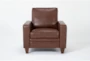 Hudson Leather Arm Chair - Front