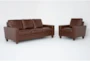 Hudson Leather 2 Piece Sofa & Chair Set - Signature