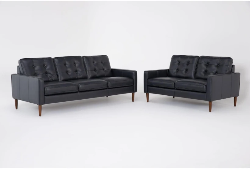 Grayson Leather 2 Piece Sofa & Loveseat Set - 360