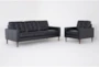 Grayson Leather 2 Piece Sofa & Chair Set - Signature