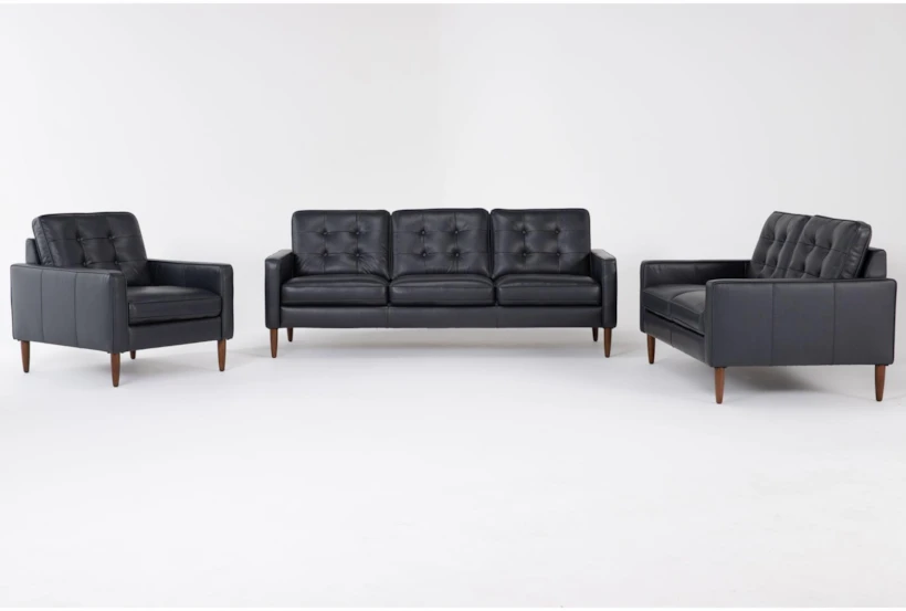 Grayson Leather 3 Piece Living Room Set - 360