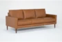 Ian 83" Leather Sofa - Side