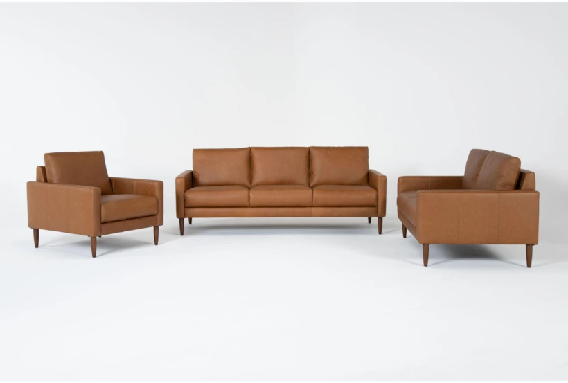 Ian Leather 3 Piece Living Room Set - 360