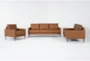 Ian Leather 3 Piece Living Room Set - Signature