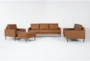 Ian Leather 4 Piece Living Room Set - Signature