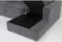 Sebastian Slate 111" 2 Piece Convertible Sleeper Sectional with Right Arm Facing Storage Chaise - Detail
