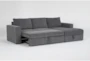 Sebastian Slate 111" 2 Piece Convertible Sleeper Sectional with Right Arm Facing Storage Chaise - Sleeper