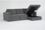 Sebastian Slate 111" 2 Piece Convertible Sleeper Sectional with Right Arm Facing Storage Chaise - Side