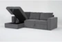 Sebastian Slate 111" 2 Piece Convertible Sleeper Sectional with Left Arm Facing Storage Chaise - Side