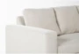 Sebastian Cream White 111" 2 Piece Convertible Futon Sleeper Sectional with Right Arm Facing Storage Chaise - Detail