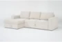 Sebastian Cream 111" 2 Piece Convertible Sleeper Sectional with Left Arm Facing Storage Chaise - Signature