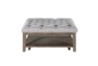 Ali Square Coffee Ottoman With Wheels - Front