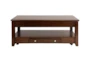 Row Lift-Top Storage Coffee Table With Wheels - Front