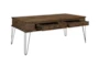 Pino Coffee Table with Drawer and Hairpin Legs - Detail