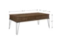 Pino Coffee Table with Drawer and Hairpin Legs - Detail