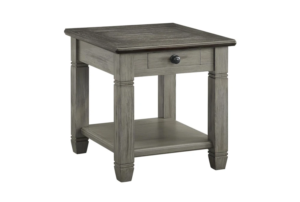 Every Two Tone Brown/Grey End Table