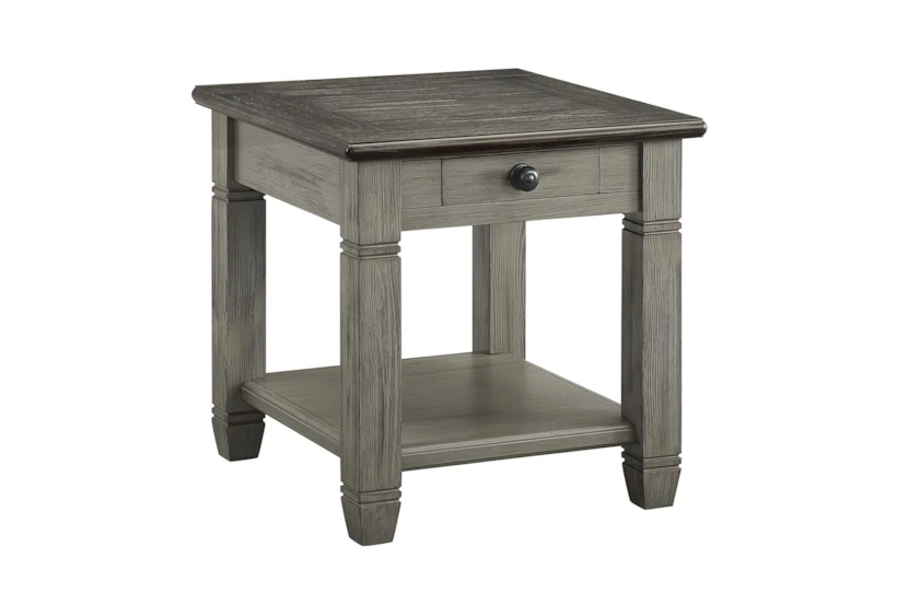 Every Two Tone Brown/Grey End Table - 360