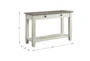 Every Two Tone Brown/White Console Table - Detail