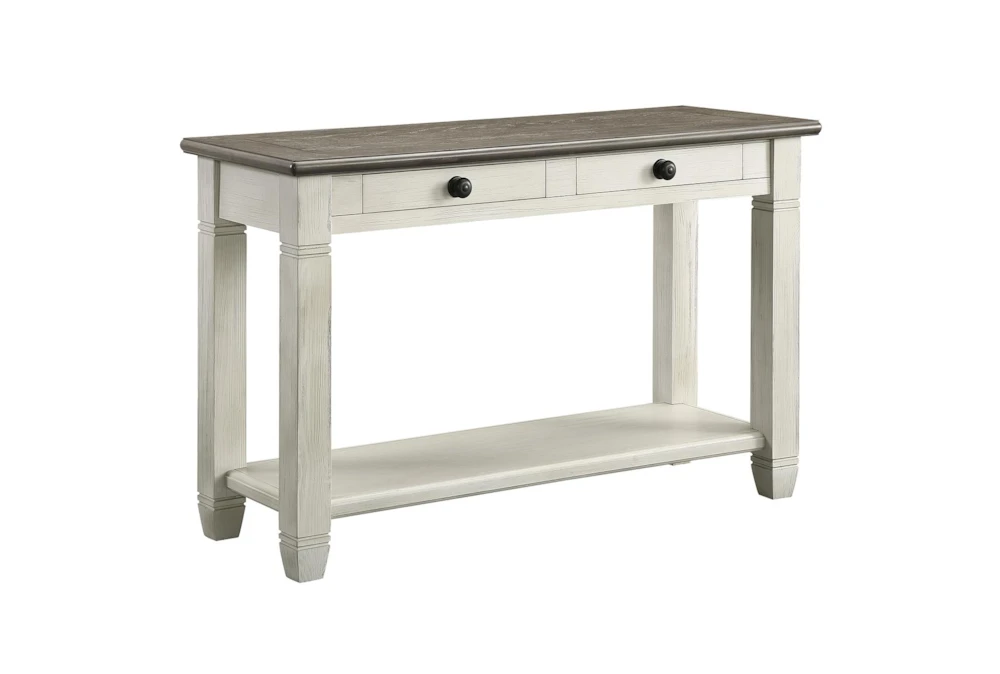 Every Two Tone Brown/White Console Table