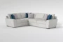 Delano Ash Grey 125" 2 Piece Sectional With Right Arm Facing Sofa - Side