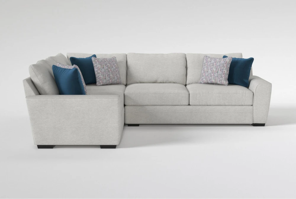 Delano Ash Grey 125" 2 Piece Sectional With Right Arm Facing Sofa