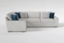 Delano Ash Grey 125" 2 Piece Sectional With Right Arm Facing Sofa - Signature