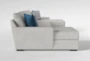 Delano Ash Grey 169" 3 Piece Sectional With Double Chaise - Side
