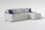 Delano Ash Grey 125" 2 Piece Sectional With Right Arm Facing Chaise - Side